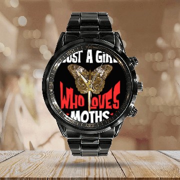 Discover Moth Insect Gift Cute Larvae Eggs 24 Calendar Steel Band Watch