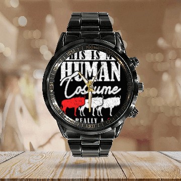 Discover This Is My Human Costume IM Really A Gnu Gnu Design Calendar Steel Band Watch