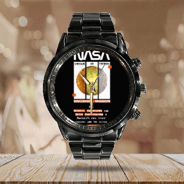 Discover Lacrosse Gift NASA Mission Venus Io Triton Worm Logo Baseball Tees Calendar Steel Band Watch