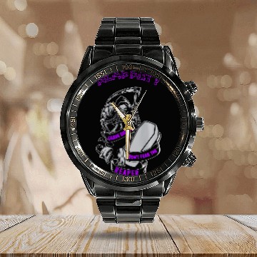 Discover Skull 2crossbones grim reaper horror cemetery pirate Calendar Steel Band Watch