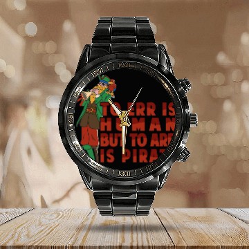 Discover To Err Is Human But to Arr Is Pirate 2Parrot Baseball Tees Calendar Steel Band Watch