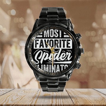 Discover Lacrosse Gift mosts Favorite Spider Eliminator Calendar Steel Band Watch