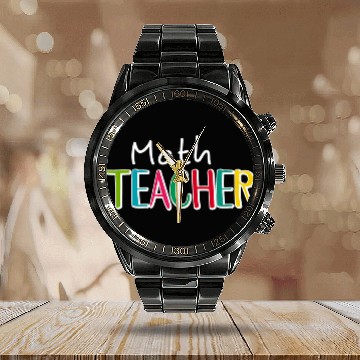 Discover Math Teacher Mathematician Algebra Calculus Trigonometry 21 Calendar Steel Band Watch