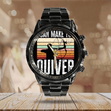 Discover Peace Love Archery Archer Bow Arrow targets Bowhunter Baseball Tees Calendar Steel Band Watch