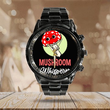 Discover Lacrosse Gift Mushroom Whisperer Vegetable Lover Baseball Tees Calendar Steel Band Watch