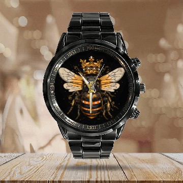 Discover Queen BeeHoney Bee Bug vintages Beekeeping Beekeeper Calendar Steel Band Watch