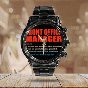 Discover Front Office Manager vintages Definition Wizard Magician Baseball Tees Calendar Steel Band Watch
