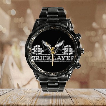 Discover Bricklayer Brick Bricklaying Mason Calendar Steel Band Watch