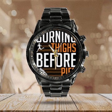 Discover Turkey Trot Burning Thighs Before Pies Turkey Running Baseball Tees Calendar Steel Band Watch