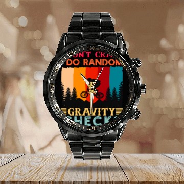 Discover I Dont Crash I Do Random Gravity Checks Mountain Biking 1 Calendar Steel Band Watch