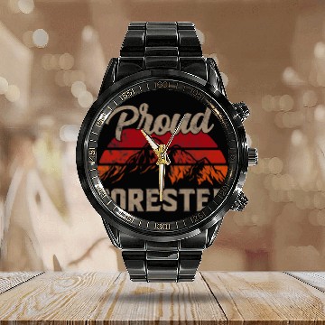 Discover Funny Forester Superhero vintages Men Dad Calendar Steel Band Watch