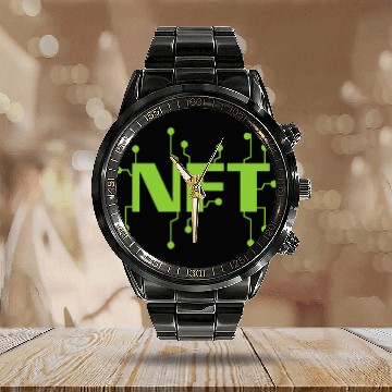 Discover NFT Art Technology Calendar Steel Band Watch