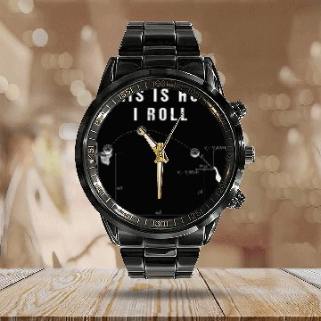 Discover This Is How I Roll   Funny Physics Lovers Basketball Calendar Steel Band Watch