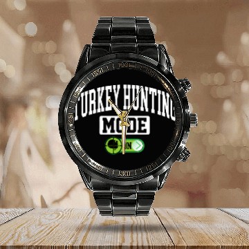 Discover Turkey Hunting Mode on 2Funny Turkey Hunter Calendar Steel Band Watch