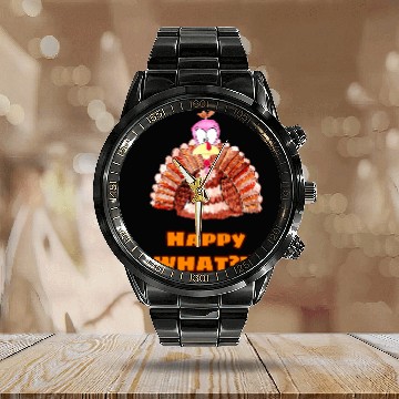 Discover Lacrosse Gift Nervous Turkey 2Funny Thanksgiving Calendar Steel Band Watch