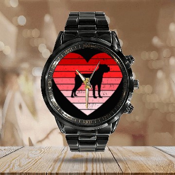 Discover Retro style Valentines day Cane Corso Lover Gift Baseball Tees Calendar Steel Band Watch