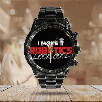Discover Robot Engineer Robotics 216 Calendar Steel Band Watch