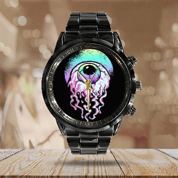 Discover Horror Eyeball Pastel Goth Aesthetic Gothic Emo Calendar Steel Band Watch