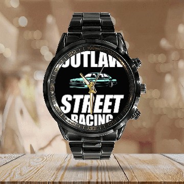 Discover Outlaw Street Racing Funny Drag Racing 232 Baseball Tees Calendar Steel Band Watch