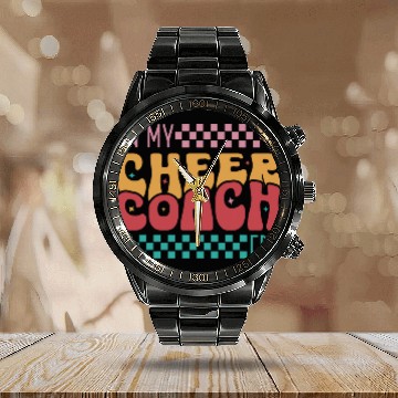 Discover In My Cheer Coachs Era Funny Cheer Coach Baseball Tees Calendar Steel Band Watch