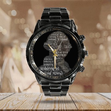 Discover I love the 1st president George Washington Calendar Steel Band Watch