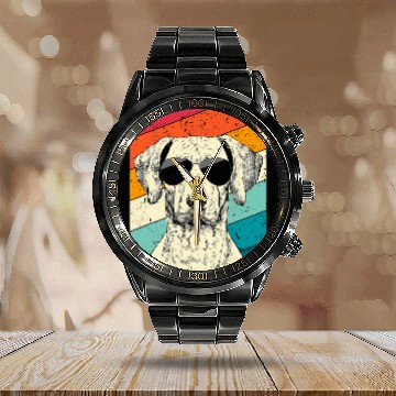Discover Retro vintages Rhodesian Ridgeback with Sunglasses Dog Lovers Baseball Tees Calendar Steel Band Watch