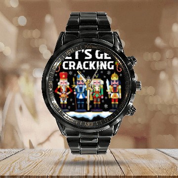 Discover Lets Get Cracking Christmas Nutcracker Ballet Festive Gift 1 Zip Calendar Steel Band Watch