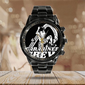 Discover Rock Climbing 1 Calendar Steel Band Watch