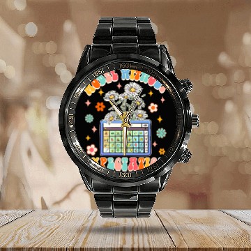 Discover SLP Speech Language Pathologist Model Without Expectation Calendar Steel Band Watch