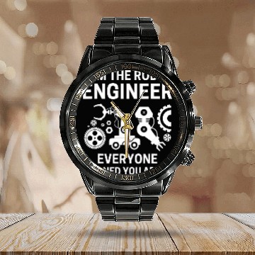 Discover Robot   Robotics Engineer AI Technology Cyborg Machine 23 Calendar Steel Band Watch