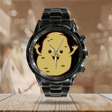 Discover Potato Hands Up Vegetable Love Potatoes Calendar Steel Band Watch