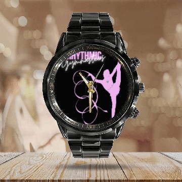 Discover Rhythmic Gymnastics Purple Lilac Gymnast Girl Calendar Steel Band Watch
