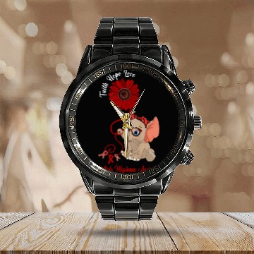 Discover Multiple Myeloma Awareness Elephant Faith Hope Love Calendar Steel Band Watch