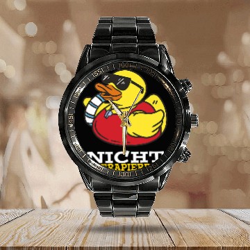 Discover NonTherapeuable Bath Duck Lifeguard Baseball Tees Calendar Steel Band Watch