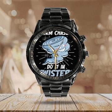 Discover Storm Chasing Lightning Thunder Weather Hurricane Tornado 24 Calendar Steel Band Watch