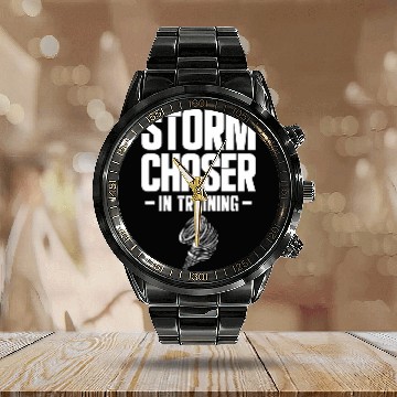 Discover Storm Chaser In Training Future Meteorologist Tornado 21 Calendar Steel Band Watch