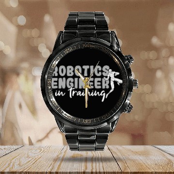 Discover Robot Engineer Robotics 28 Calendar Steel Band Watch