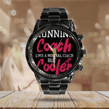 Discover Running Coachs Like a Normal Coachs but Cooler Distressed Calendar Steel Band Watch