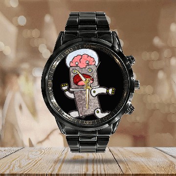 Discover vintages Funny Robot Brain Toy Robots Robotics Engineering Calendar Steel Band Watch
