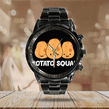 Discover Potato Squad Vegetable Love Potatoes Calendar Steel Band Watch