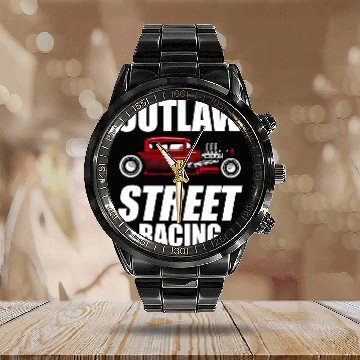 Discover Outlaw Street Racing Funny Drag Racing 244 Baseball Tees Calendar Steel Band Watch