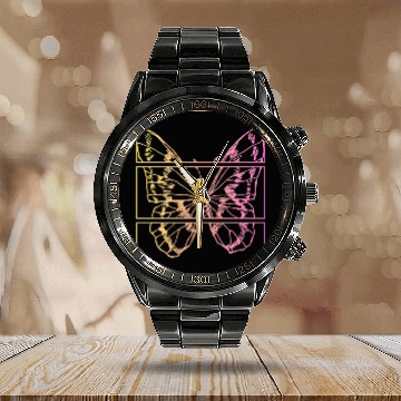 Discover Pastel Goth Aesthetic Butterfly Calendar Steel Band Watch