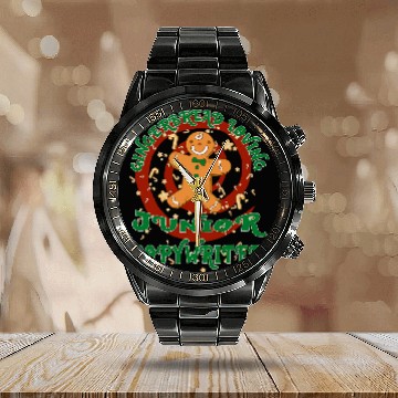 Discover Junior writer Job Gingerbread Funny Xmas Calendar Steel Band Watch