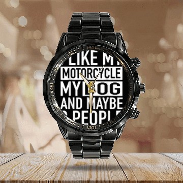 Discover Retro Motorcycle Decor Retro Motorcycle Sunset Vintage Baseball Tees Calendar Steel Band Watch