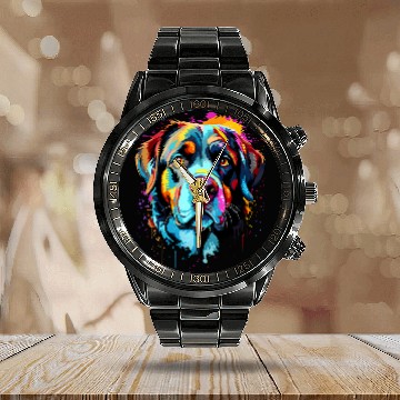 Discover Saint Bernard Colorful Calendar Steel Band Watch