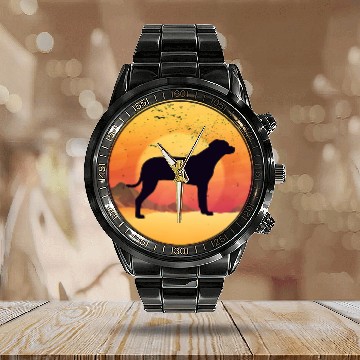Discover Rhodesian Ridgeback Dog Breed 50 Calendar Steel Band Watch