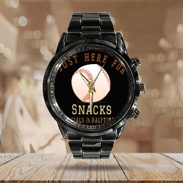 Discover Im Just Here For Snacks Commercials Halftime Show Apparel S Calendar Steel Band Watch