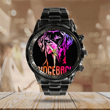 Discover Rhodesian Ridgeback Dog breed Dog 1 Calendar Steel Band Watch