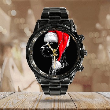 Discover Funny German Shorthaired Pointer Santa Christmas dog mom Baseball Tees Calendar Steel Band Watch