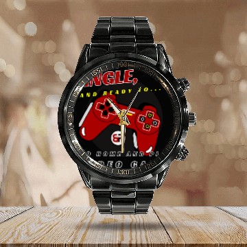 Discover Single and Ready to    Video Game Calendar Steel Band Watch